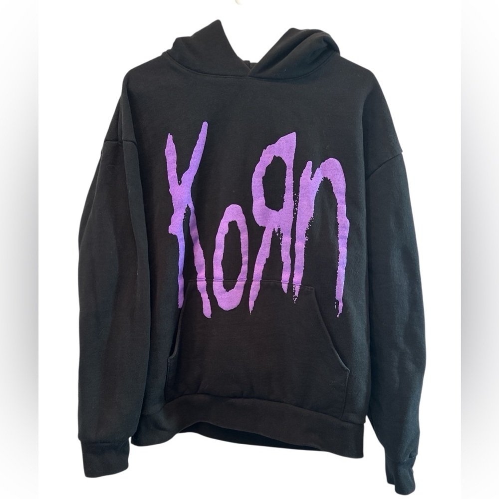 KORN Official 2024 LIVE North America Tour Heavyweight Hoodie Large Black EUC